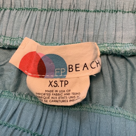 FREE PEOPLE BEACH Ali pants pockets super soft elastic waistband blue size XS - Picture 6 of 13